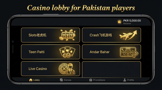 Lobby view of pk999 for Pakistan users - 4